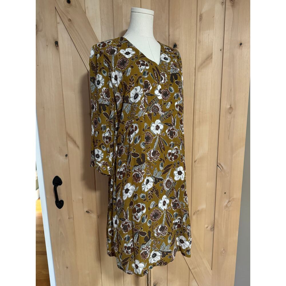 Garnet Hill | Millie Crepe Floral Print Tunic Dress | Size Small